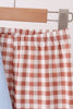 Blue turkey applique gingham pants set