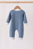 Teal turkey french knot romper