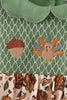 Green pumpkin turkey smocked dress