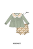 Green goose pumpkin embroidery bloomer set