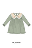 Green goose pumpkin embroidery dress