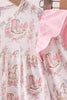 Pink horse ruffle pants set