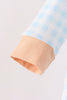 Pumpkin Pie Embroidery Gingham Bubble