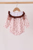 Brown touchdown football embroidery bubble
