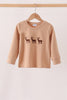 Brown deer embroidery top