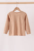 Brown deer embroidery top