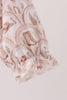 Brown Howdy Y'ALL embroidery ruffle bubble