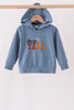 Blue Howdy Y'ALL boots embroidery hoodie