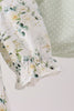 Sage floral smocked ruffle bloomer set