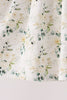 Sage floral smocked ruffle pants set