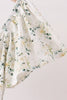Sage floral smocked tiered mom dress