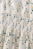 Sage floral smocked tiered mom dress