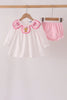 Pink french knot dot bloomer set