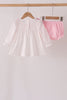 Pink french knot dot bloomer set