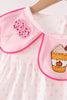 Pink french knot dot pants set