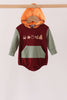 Brown Pumpkin Embroidery Hoodie Bubble