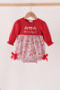Maroon thankful floral leaves embroidey bubble