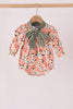Green floral bow bubble