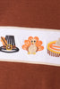 Brown Turkey Embroidery Pants Set