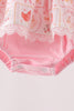 Pink chicken embroidery bubble