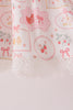 Pink chicken embroidery bloomer set