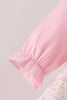 Pink chicken embroidery bloomer set