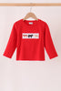 Red Cow Embroidery Top