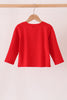 Red Cow Embroidery Top