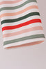 Green Reindeer Tree Embroidery Stripe Pants Set