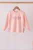 Pink Floral Bow Applique Top