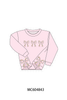 Pink Floral Bow Applique Top