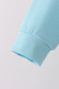 Blue Floral Bow Applique Top