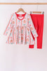 Red Gingerbread Bamboo Pants Set