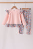 Pink Chicken Applique Ruffle Pants Set