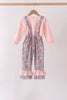 Pink Chicken Applique Jumpsuit Set