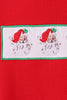 Red Santa Embroidery Pants Set