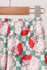 Red Santa Embroidery Pants Set
