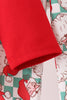 Red Santa Embroidery Pants Set