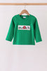 Green Farm Cow Embroidery Top