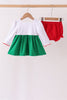 Green Gingerbread Smocked Bloomer Set