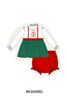 Green Gingerbread Smocked Bloomer Set