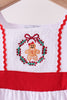 Red Gingerbread Smocked Pants Set