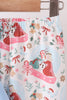 Blue frozen embroidery ruffle pants set
