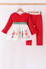 Red Nutcracker Ruffle Pants Set