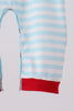 Blue Stripe Holly Jolly Romper