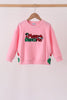 Pink Merry Grinch Embroidery Mom&me Sweatshirt