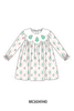 Pink Christmas Tree Embroidery Dress