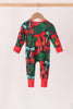 Forest Bow Zip Bamboo Romper