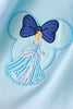 Colorblock character applique ruffle dress