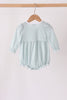 Sage Turkey Embroidery Ruffle Gingham Bubble